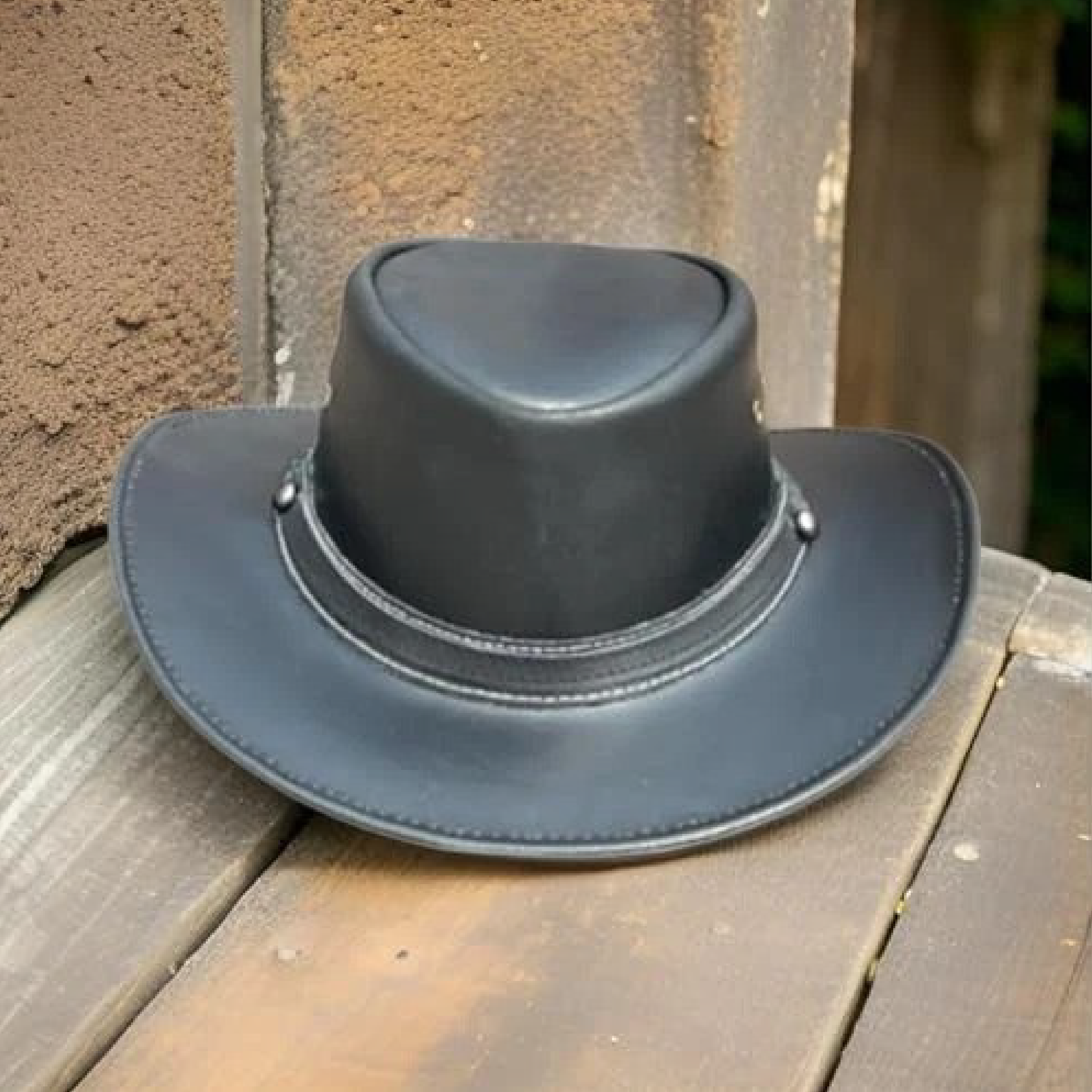 Falcon Suede Black Leather Cowboy Hat for Men - Stylish Women's Cowgirl Hat with Decorative Band