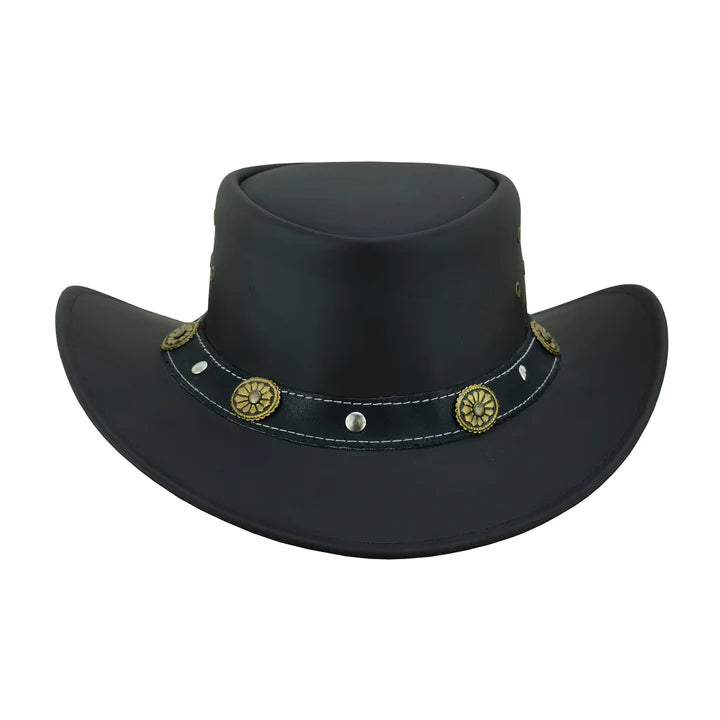 Black knight Westren leather cowboy hat for men and women