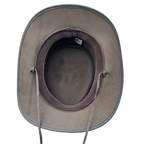 Falcon Suede Men's Authentic Leather Cowboy Hat – Classic Cowgirl Hat with Braided Band & Removable Chinstrap