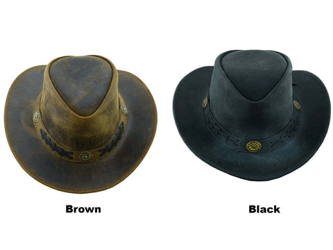 leather cowboy hats