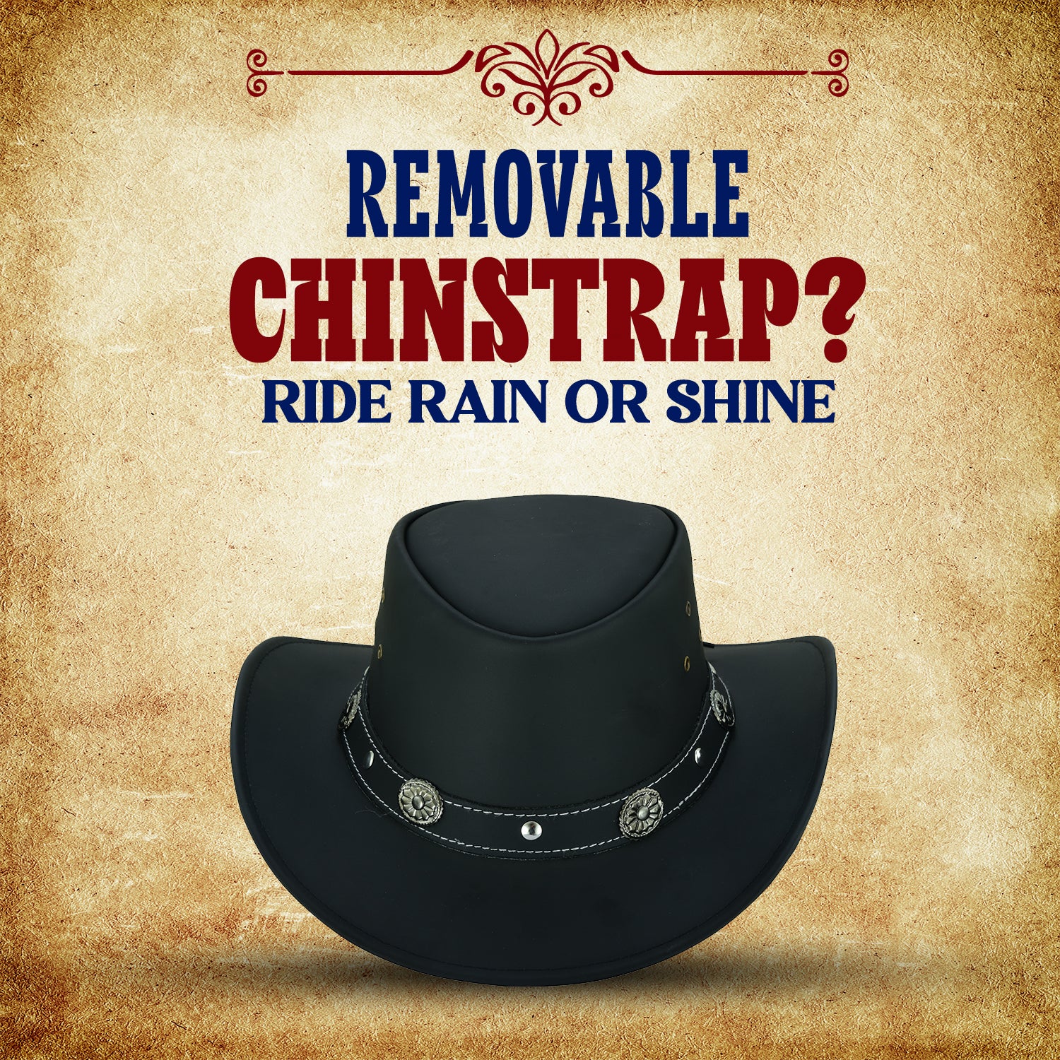 leather cowboy hat