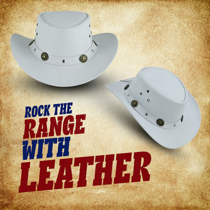 Black knight Westren leather cowboy hat for men and women