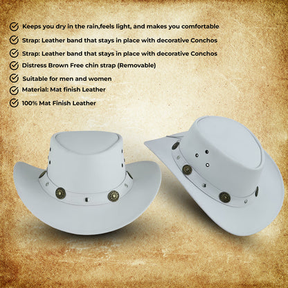 leather cowboy hat
