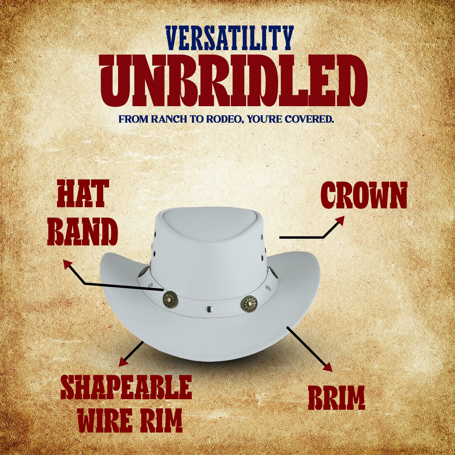 leather cowboy hat