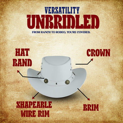 leather cowboy hat