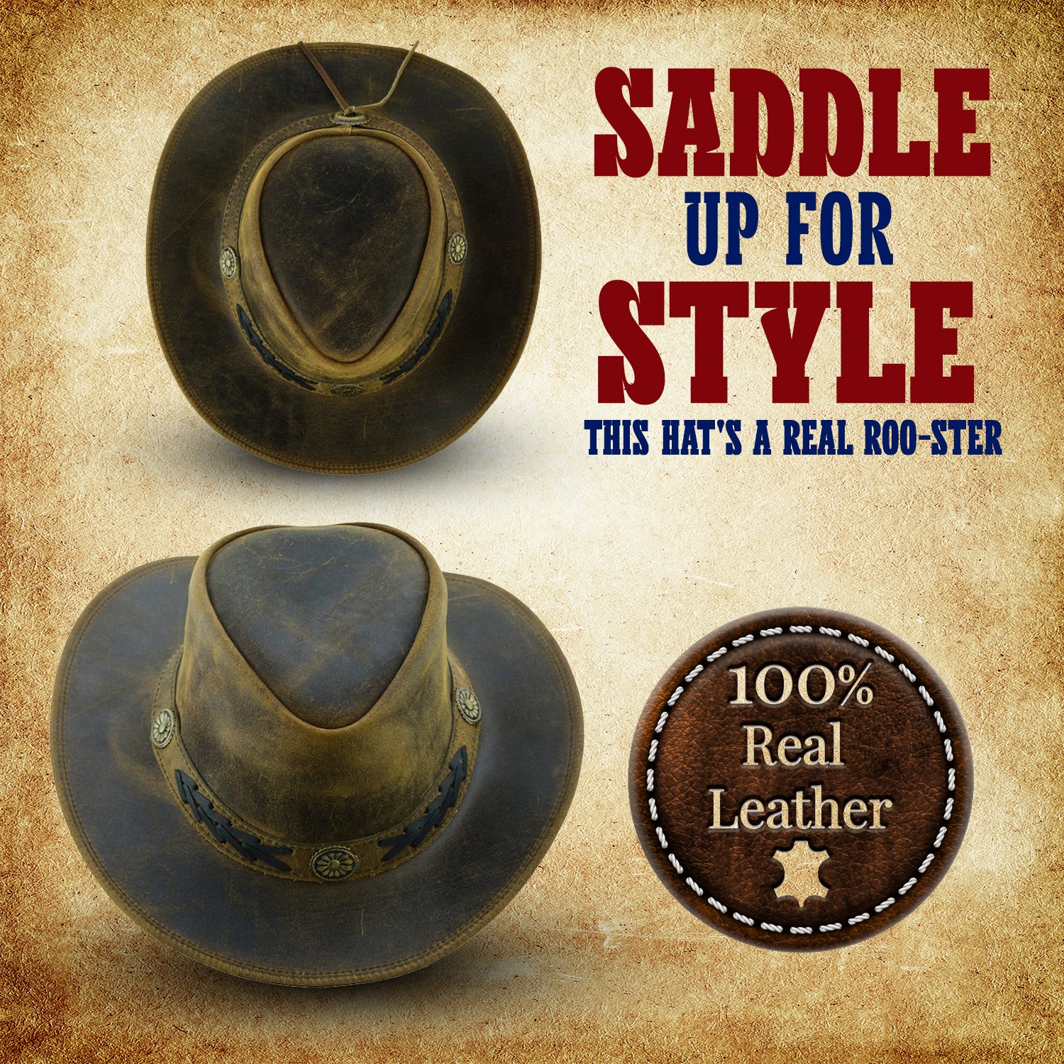 leather cowboy hats