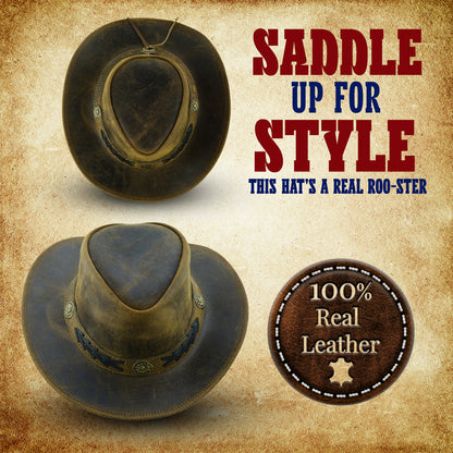 leather cowboy hats