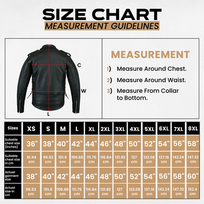 Men’s Real Leather Motorcycle Jacket – Classic Brando Biker Style in Premium Genuine Leather