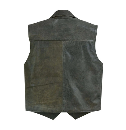 Falcon Suede Distressed Leather Vest – Premium Men’s Biker Vest