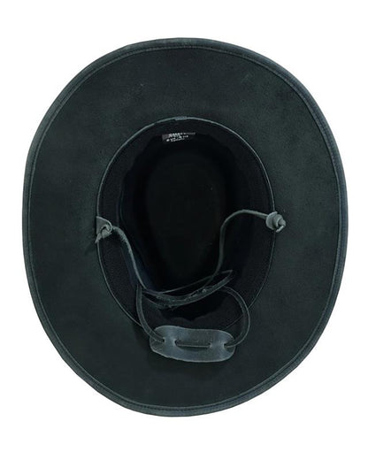 Vintage Cowhide Leather Western Hat – Customizable, Breathable, and Secure for Men & Women