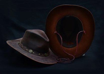 Leather Cowboy Hat for Men and Women - Deadwood Style