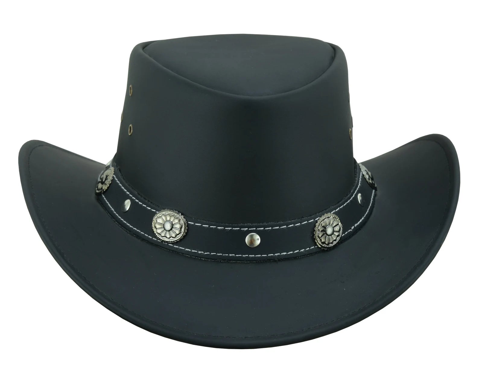 leather cowboy hat