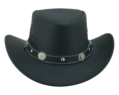leather cowboy hat