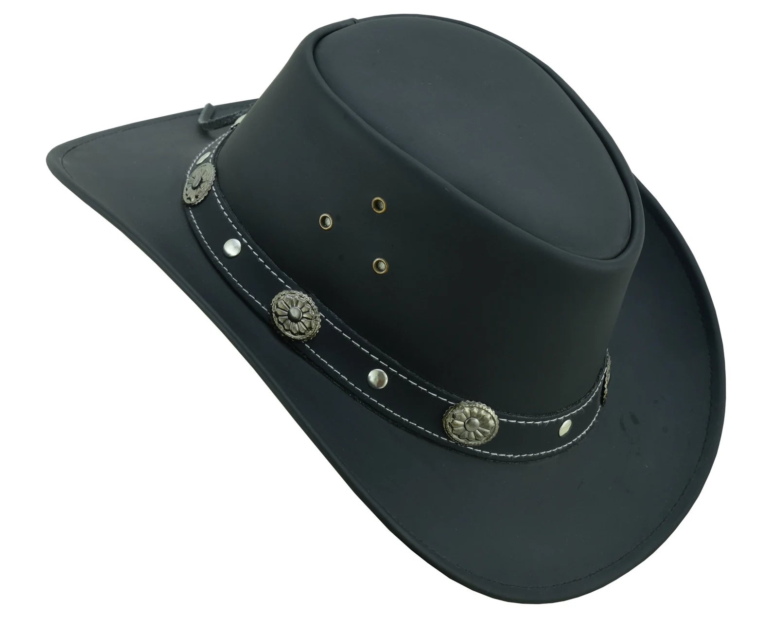 leather cowboy hat