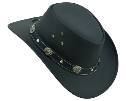 leather cowboy hat